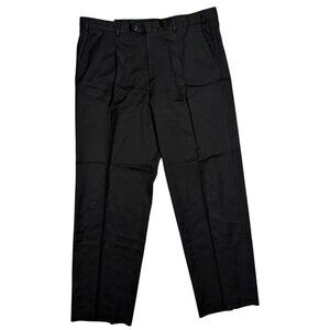 Giorgio Armani Le Collezioni Dress Pants Wool Trousers Black Twill 36x30
